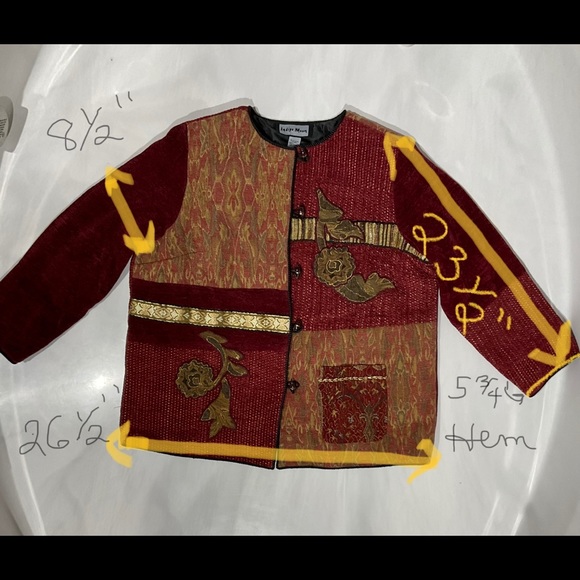 INDIGO MOON Woman’s Sz 1X Jacket NWOT tag; Lagenlook, Bode, Bohemian SALE❗️ - Picture 6 of 8